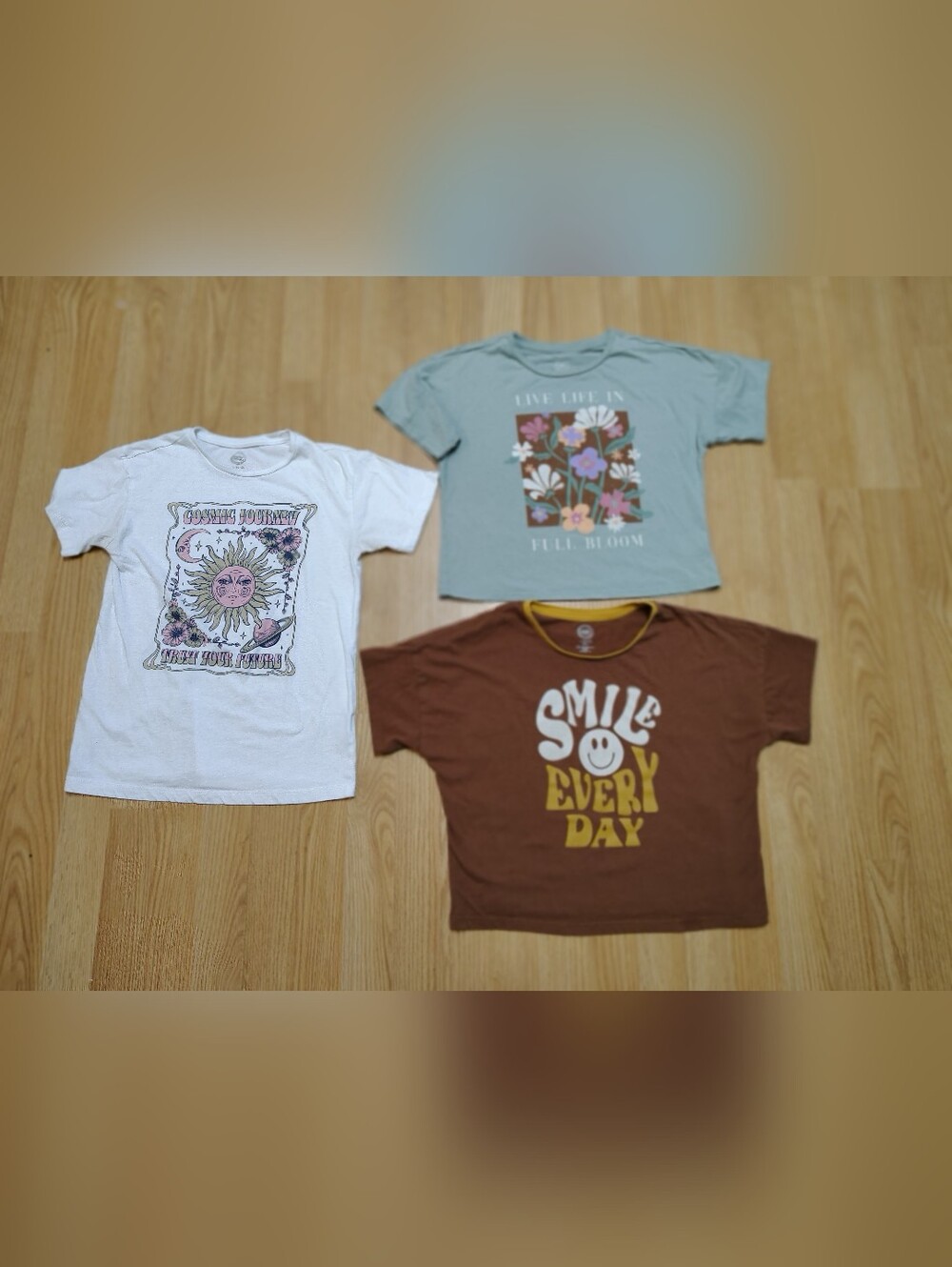 Lot Of 3 Wonder Nation Girls Grafic T-shirts Size 12